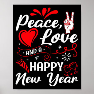 New Year Wishes, Peace, Love, Happy New Year, New  Poster