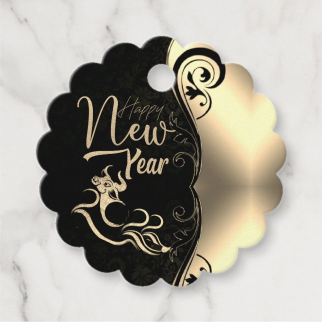New Year with Bull Favour Tags (Front)