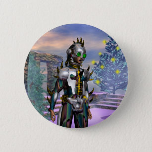 NEW YEAR'EVE OF A CYBORG DROPPED FROM THE FUTURE 6 CM ROUND BADGE