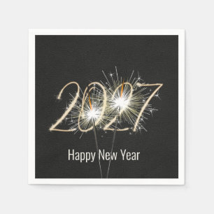 New Years 2026 Party Sparklers Napkin