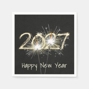 New Years 2026 Party Sparklers Napkin