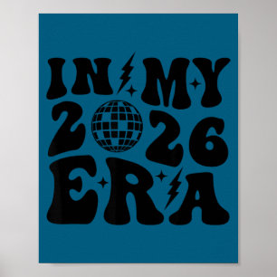 New Year's 2026 Retro Trendy Disco Ball Groovy Cut Poster