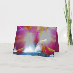 New Year's Aurora Borealis digital art Thank You Card