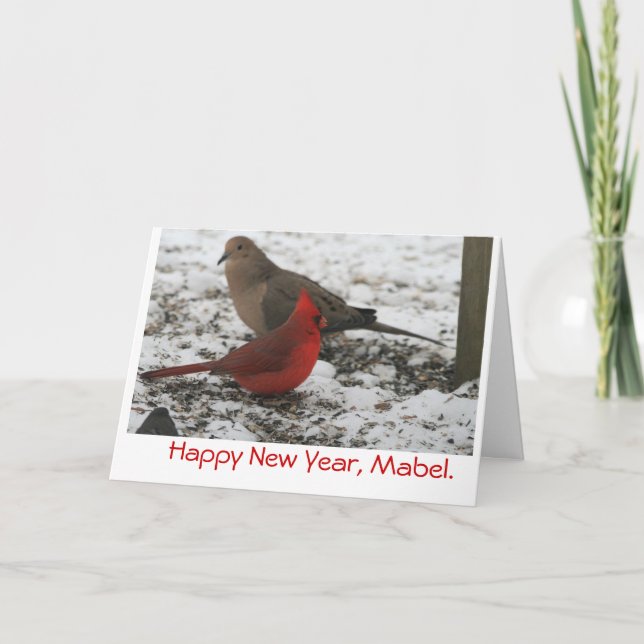 New Year's Birds Holiday Card (Front)