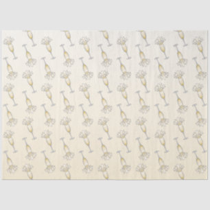 New Years Champagne Glass Tissue Paper