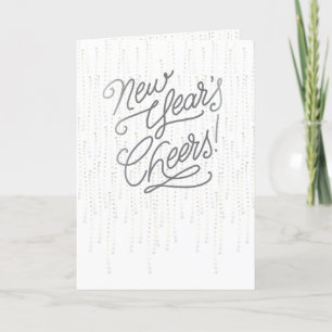 New Years Cheers Bubbles - Stardust Holiday Card