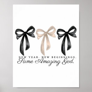 New Years Christian Coquette Faith New Beginnings Poster