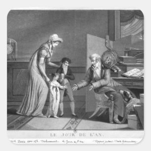 New Year's Day, 1807 Square Sticker