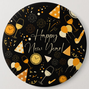 New Year's Day  6 Cm Round Badge