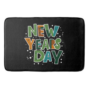 New Year's Day Bath Mat