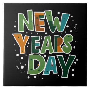 New Year's Day Ceramic Tile