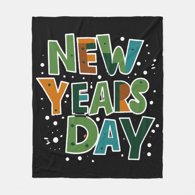 New Year's Day Fleece Blanket (Front)
