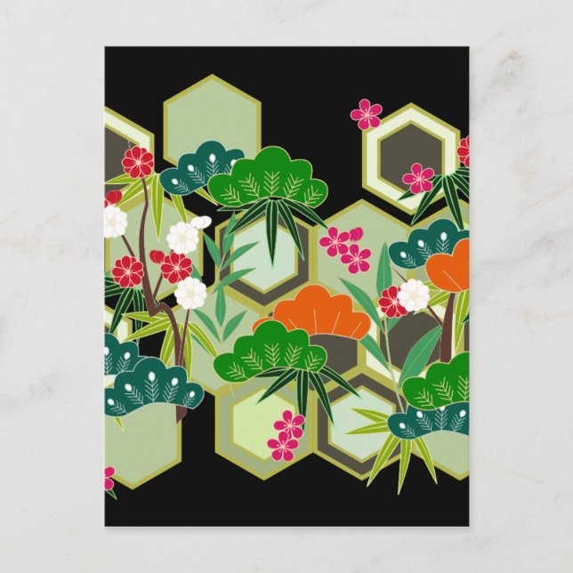 New Year's Day Japan Japanese Style Holiday Postcard (Front)