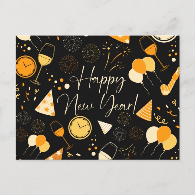 New Year's Day Postcard (Front)