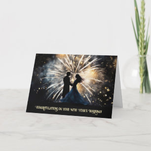 New Years Day Wedding Congratulations Holiday Card