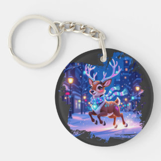 New Year's deer  Key Ring