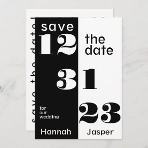 New Year's Eve 123123 Wedding Save the Date Invitation