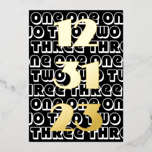 New Year's Eve 2023 One Two Three 123123 Black