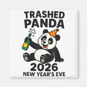 New Years Eve 2026 Trashed Panda Premium Magnet