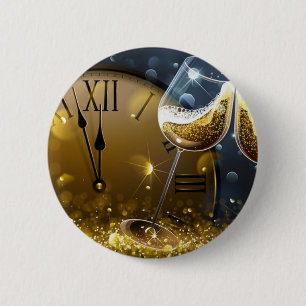 New Years Eve 6 Cm Round Badge