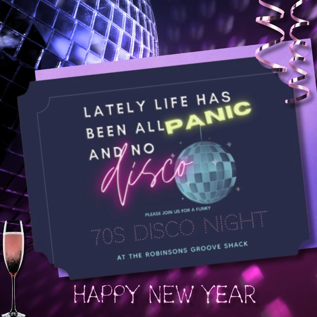 New Years Eve 70s Party Ticket Invitation (Creator Uploaded)