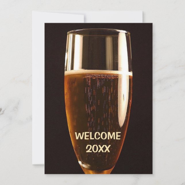 New Year's Eve Beer Party Invitation (Front)