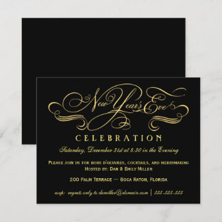 New Year's Eve Celebration Party Invitations