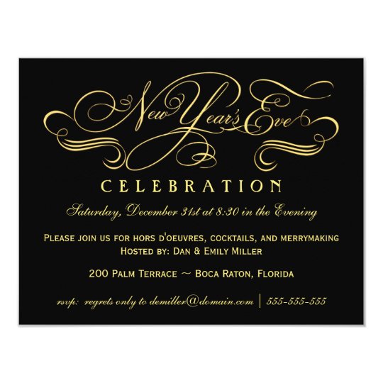 New Year's Eve Celebration Party Invitations
