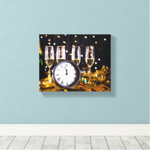 New Year's Eve celebration SlipperyJoe's champagne Canvas Print