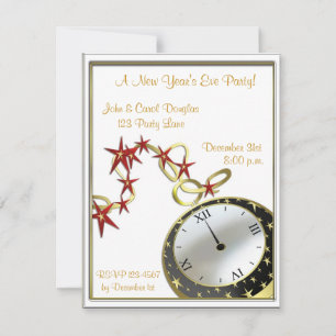 New Year's Eve Clock Invitation