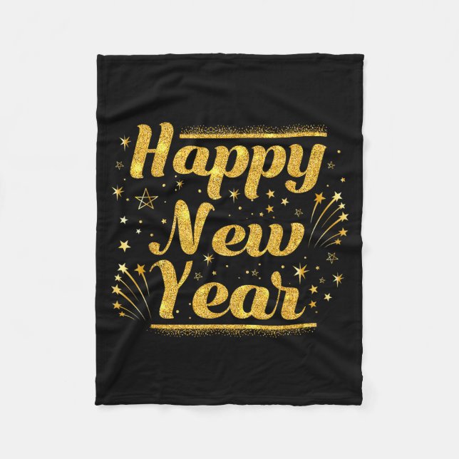 New Year's Eve Countdown 2026 Party Costume Happy  Fleece Blanket (Front)