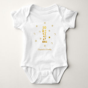 New Years Eve Countdown First Birthday Baby Bodysuit