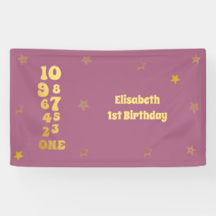 New Years Eve Countdown First Birthday  Banner