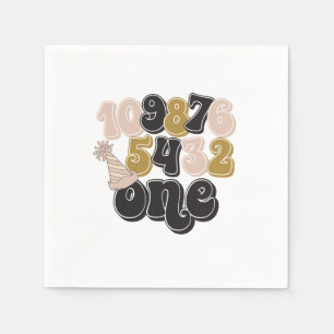 New Years Eve Countdown First Birthday Napkin