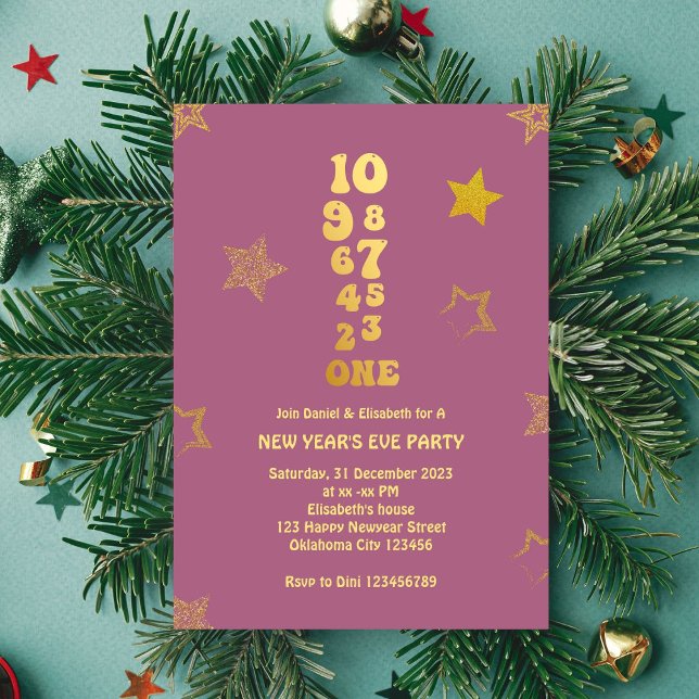 New Years Eve Countdown Party  Invitation (Creator Uploaded)