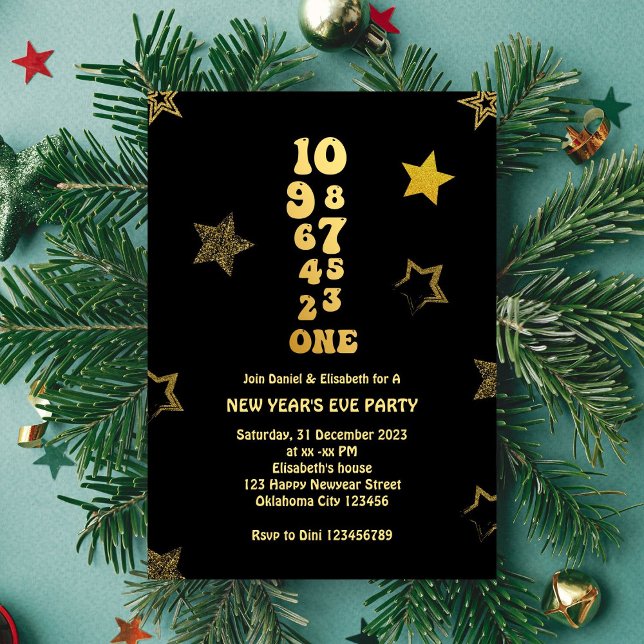 New Years Eve Countdown Party  Invitation (Creator Uploaded)
