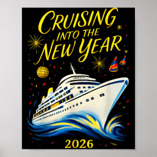 New Year's Eve Cruise 2026 Cruising Into The New Y Poster