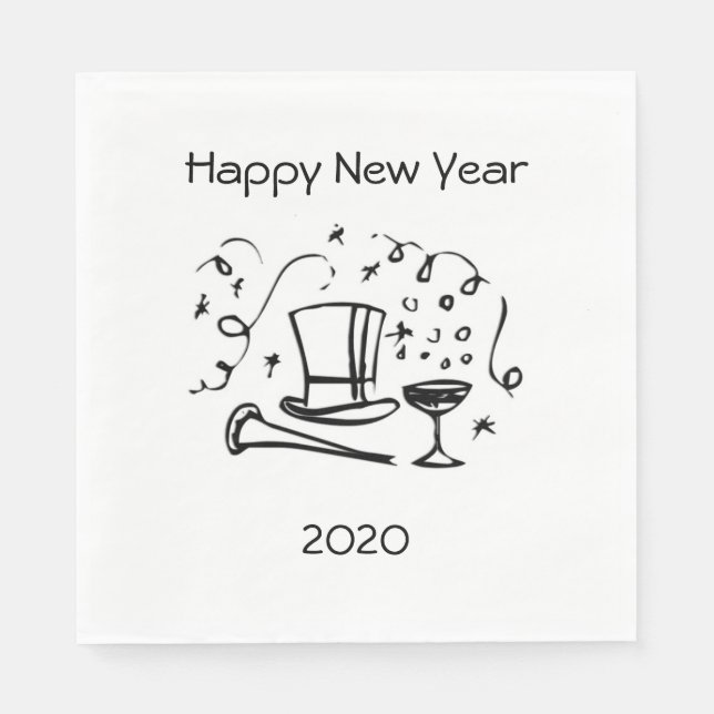 New Years Eve Dated Napkin (Front)