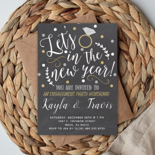 New Year's Eve Engagement Party Invitation