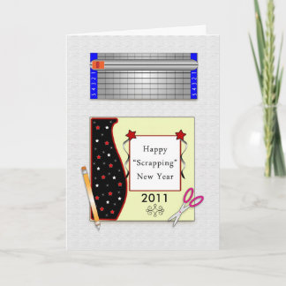 New Year's Eve Greeting Card Scrapbook Layout