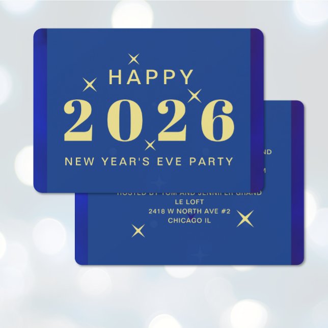 New Years Eve Holiday Party Invitation (New Year's Eve Holiday Party Invitation (front and back))