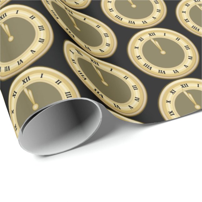 New Years Eve Holiday party tiled wrap Wrapping Paper (Roll Corner)