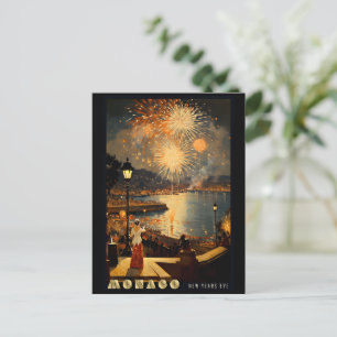 New Year's Eve in Monaco Postcard