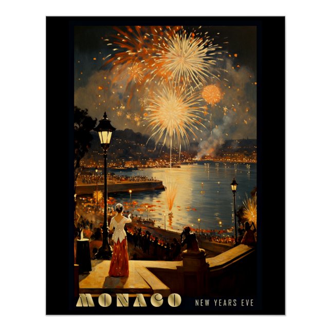 New Year's Eve in Monaco Poster (Front)