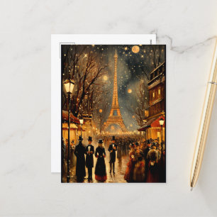 New Year's Eve in Paris Holiday Postcard