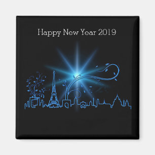 New Year's eve in Paris Magnet