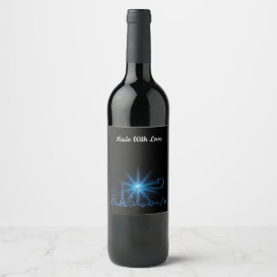 New Year's eve in Paris Wine Label