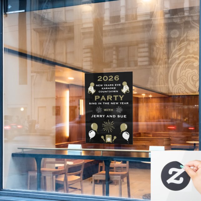 New Years Eve Karaoke Countdown (Cafe Window)