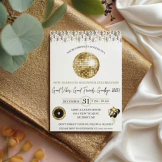 New Year's Eve, Kid's New Year's Eve Sleepover Invitation