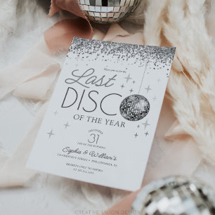 New Year's Eve Last Disco Of The Year Party Invitation